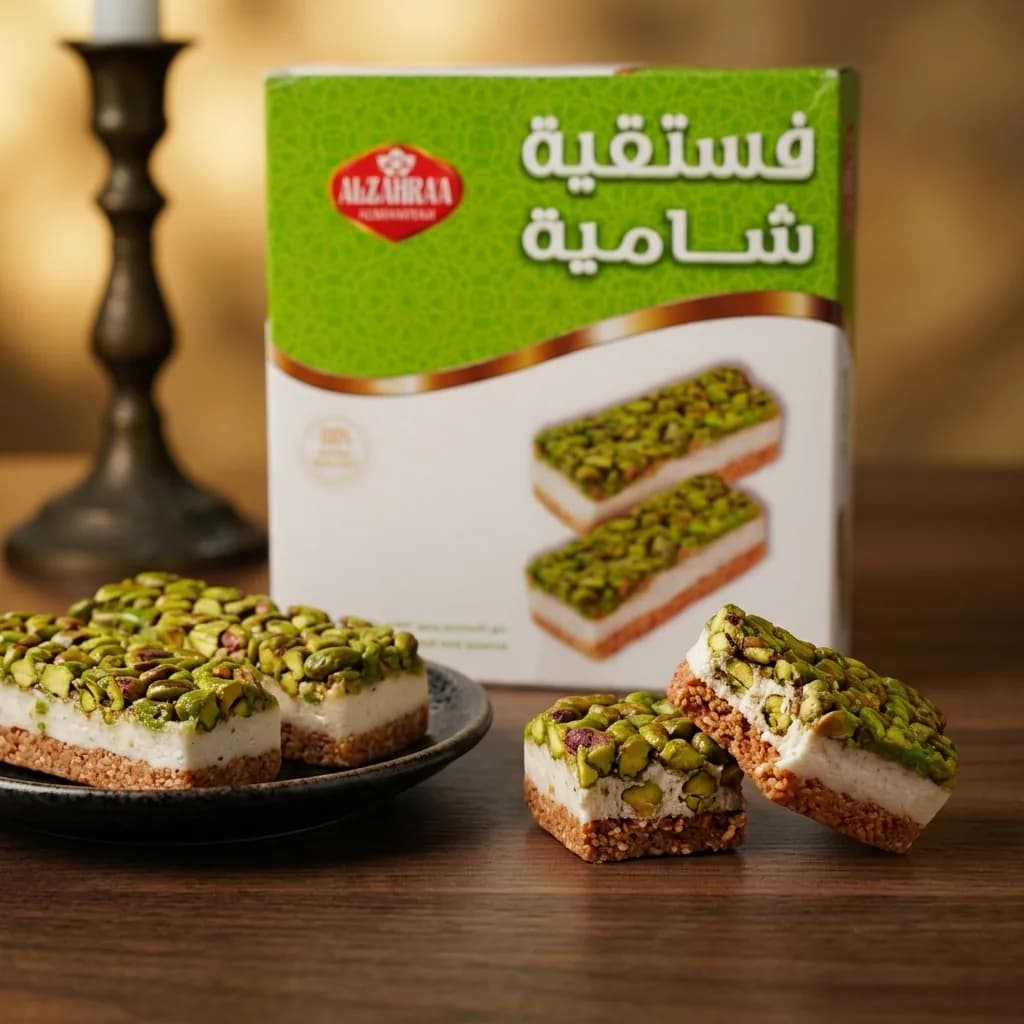 Alzahraa Alshamiyah Fistikiye Shamiye - Pistachio Nougat 3